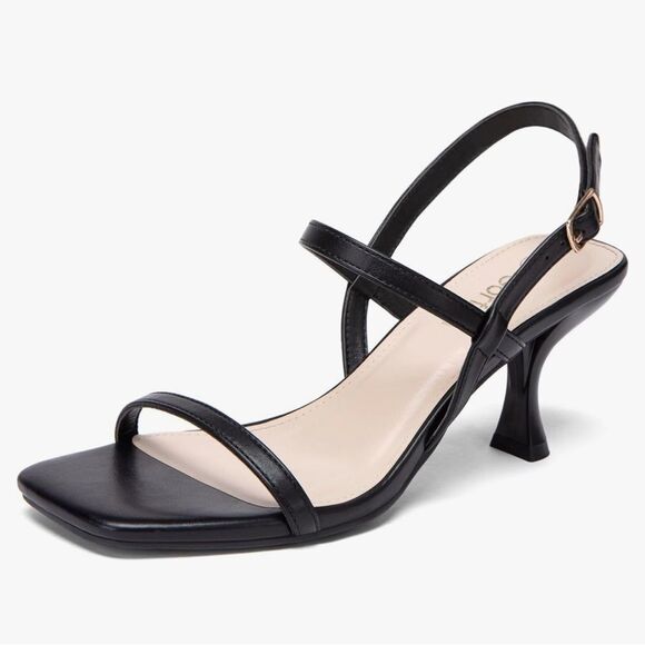 Gorfen Women's Square Open Toe Strappy Kitten 2.5 Inch Heels size 8.5 - Picture 3 of 10